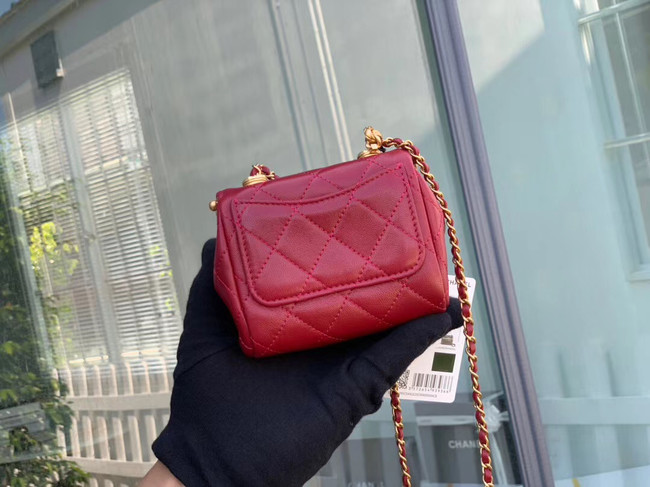 Chanel Original mini Magnet buckle bag AS1885 red