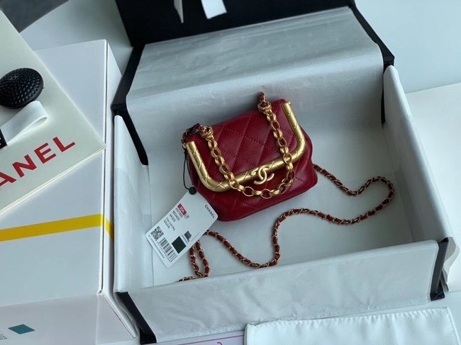 Chanel Original mini Magnet buckle bag AS1885 red