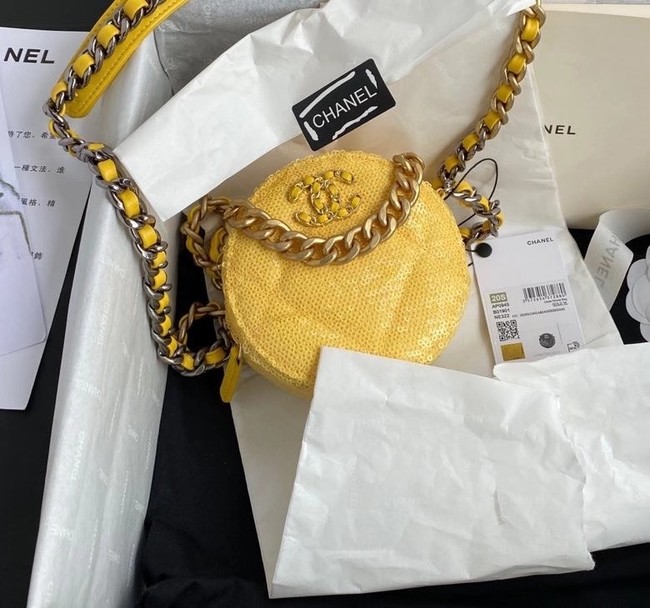 Chanel 19 chain Bag AP0945 Yellow