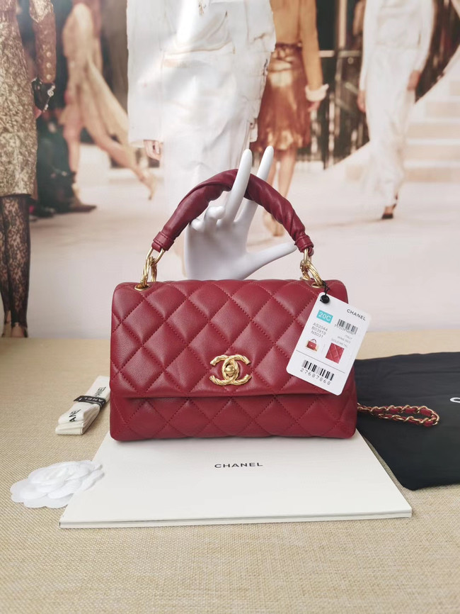 Chanel Original Lather Flap Bag AS2044 red