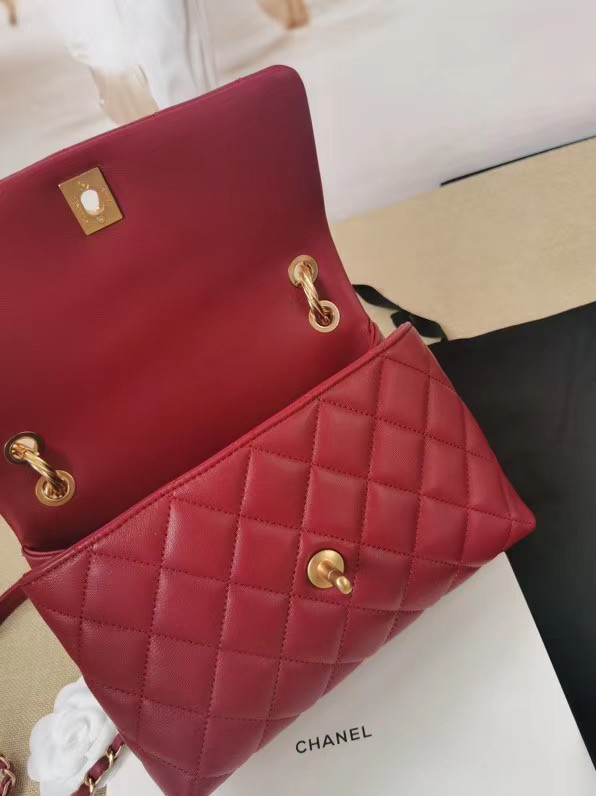 Chanel Original Lather Flap Bag AS2044 red