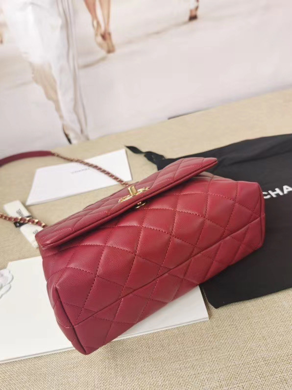 Chanel Original Lather Flap Bag AS2044 red