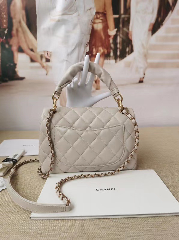 Chanel Original Lather Flap Bag AS2044 white