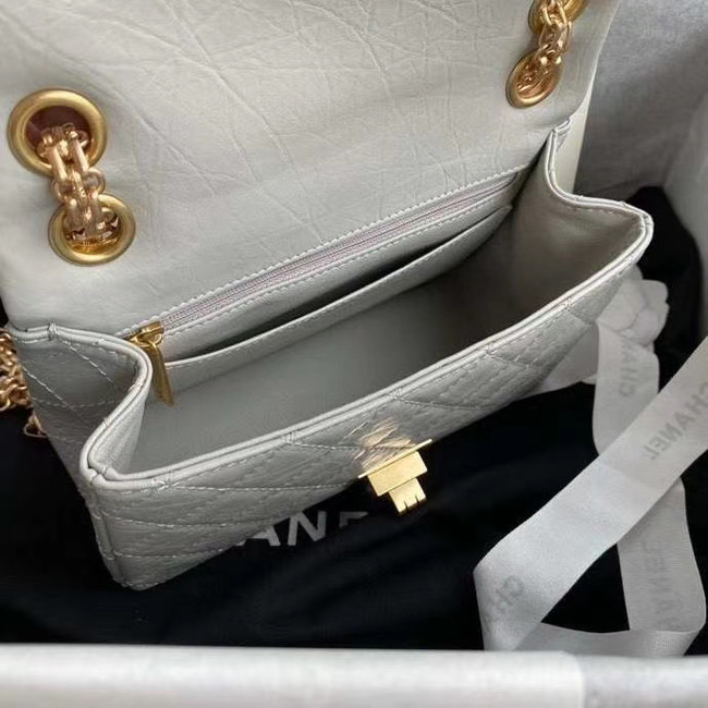 Chanel 2.55 Calfskin Flap Bag A37586 light grey