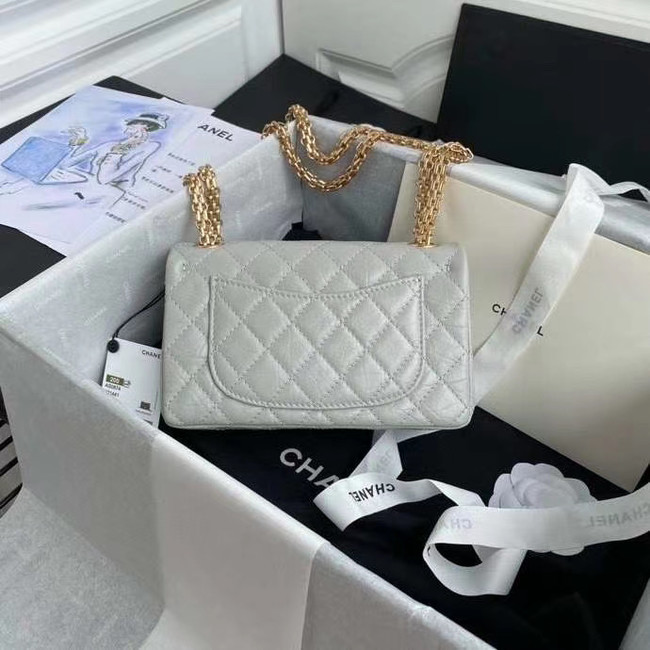 Chanel 2.55 Calfskin Flap Bag A37586 light grey