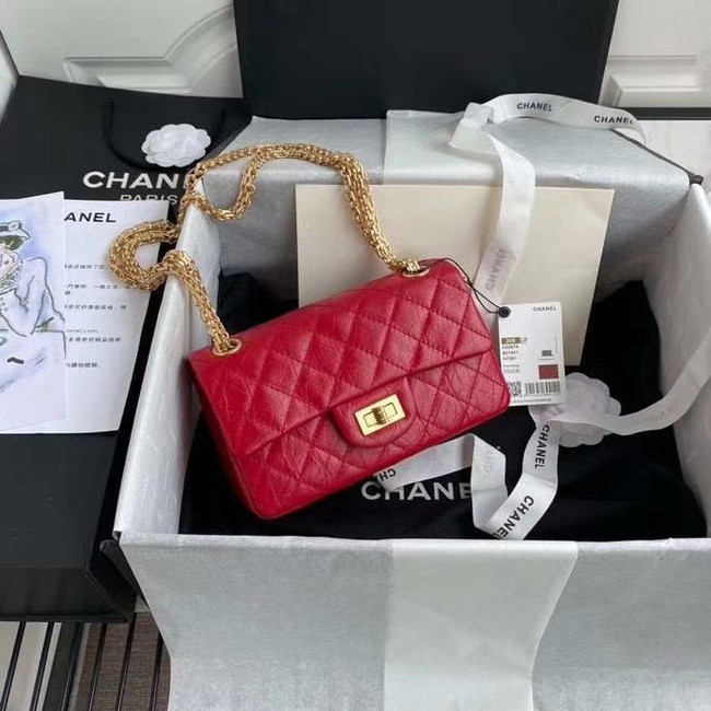 Chanel 2.55 Calfskin Flap Bag A37586 red