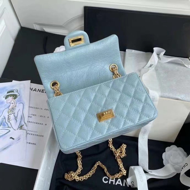 Chanel 2.55 Calfskin Flap Bag A37586 sky blue