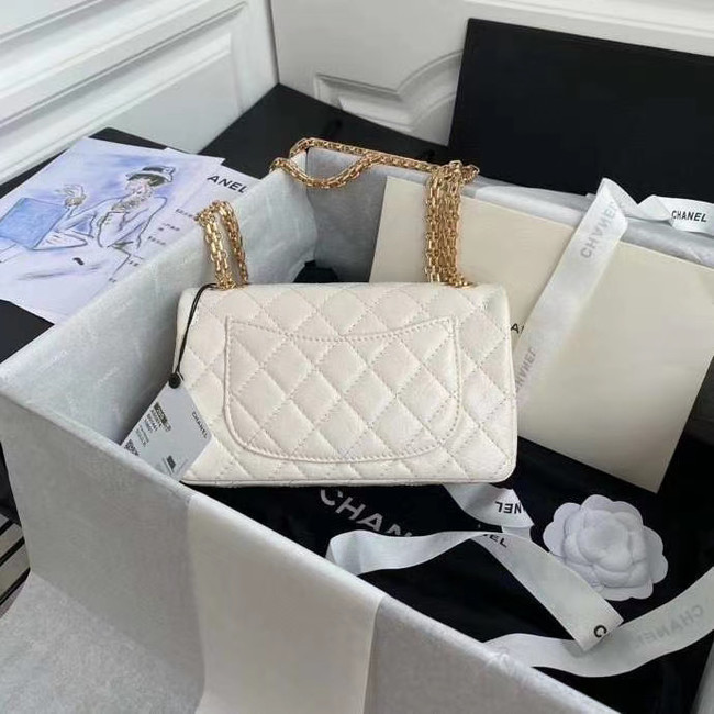 Chanel 2.55 Calfskin Flap Bag A37586 white