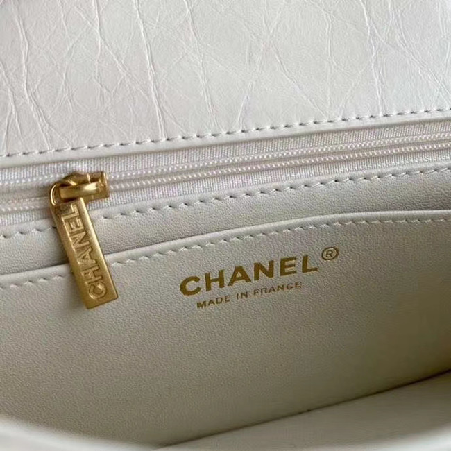 Chanel 2.55 Calfskin Flap Bag A37586 white