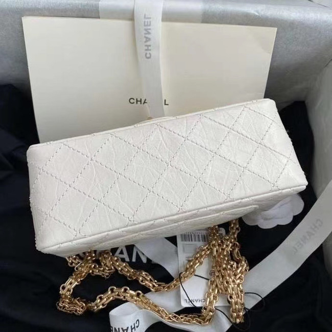 Chanel 2.55 Calfskin Flap Bag A37586 white