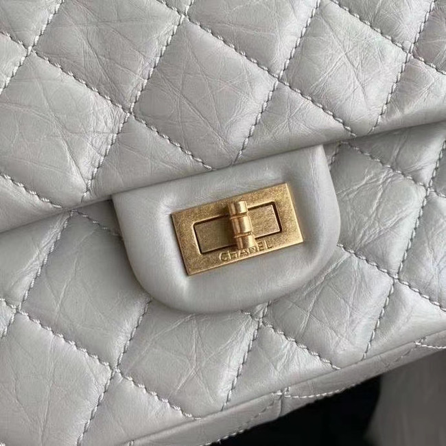 Chanel 2.55 Calfskin Flap Bag A37587 light grey