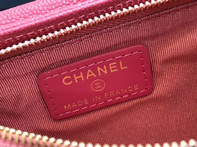 Chanel Calfskin Chain Card packet & Gold-Tone Metal AP0990 pink