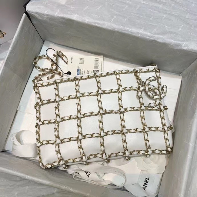 Chanel Original Lambskin Small shopping bag AS1382 white