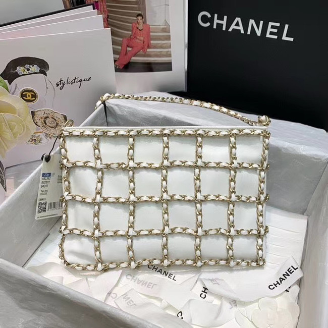 Chanel Original Lambskin Small shopping bag AS1382 white