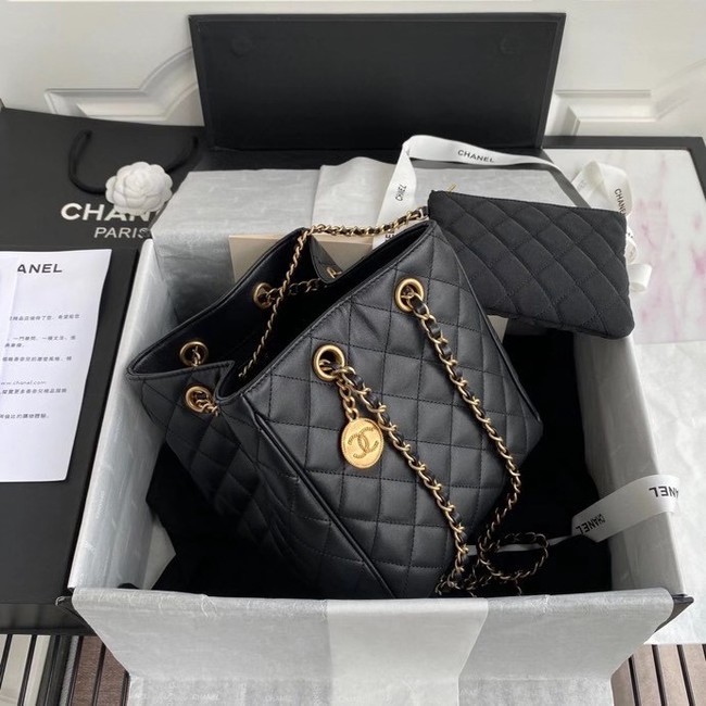 Chanel Original Lather Shopping bag AS1844 black