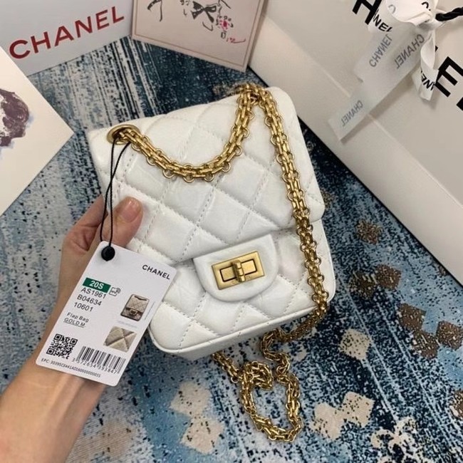 Chanel Small 2.55 Flap Bag AS1961 white