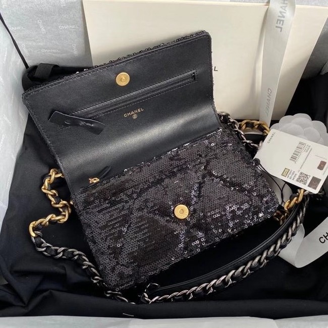 Chanel 19 Chain Wallet WOC AP0957 black