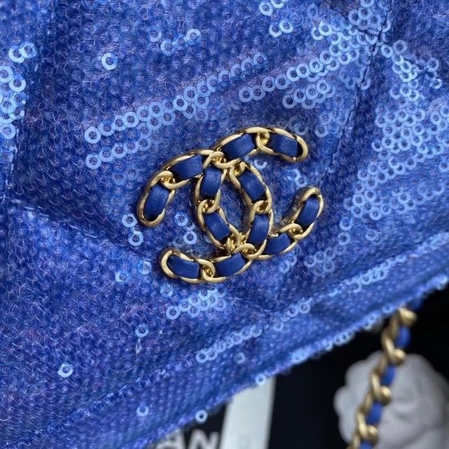 Chanel 19 Chain Wallet WOC AP0957 blue