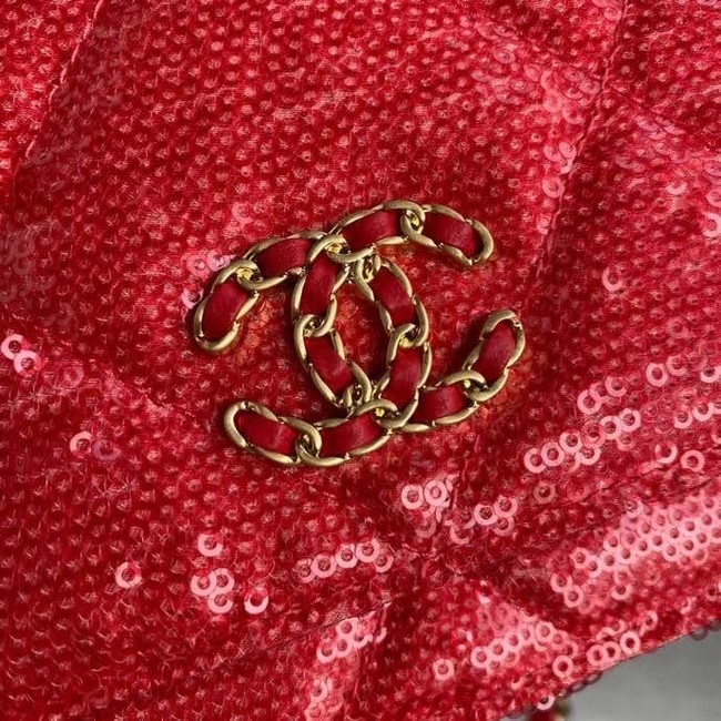 Chanel 19 Chain Wallet WOC AP0957 red