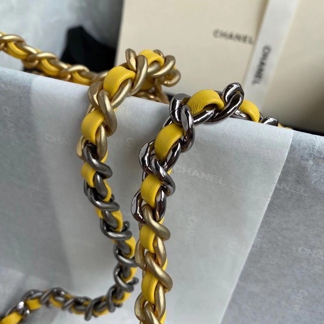 Chanel 19 Chain Wallet WOC AP0957 yellow