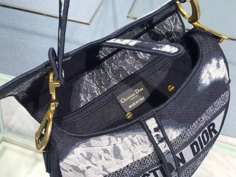 DIOR SADDLE CAMOUFLAGE POUCH D2456F GREY