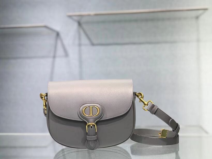 MEDIUM DIOR BOBBY BAG Box Calfskin M9319 grey