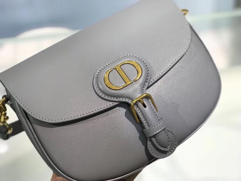 MEDIUM DIOR BOBBY BAG Box Calfskin M9319 grey