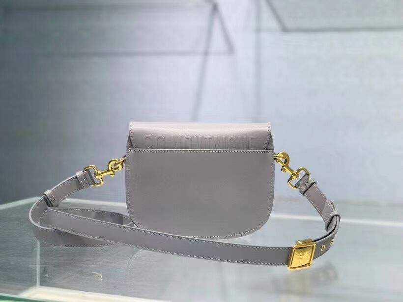 SMALL DIOR BOBBY BAG Gray Box Calfskin Gray Box Calfskin M9317