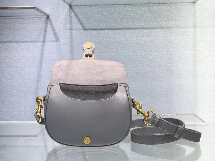 SMALL DIOR BOBBY BAG Gray Box Calfskin Gray Box Calfskin M9317