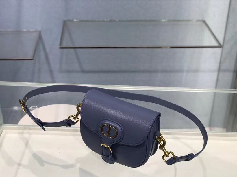 SMALL DIOR BOBBY BAG Gray Box Calfskin Gray Box Calfskin M9317 blue