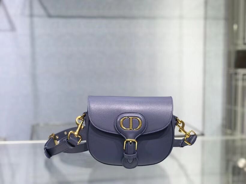 SMALL DIOR BOBBY BAG Gray Box Calfskin Gray Box Calfskin M9317 blue