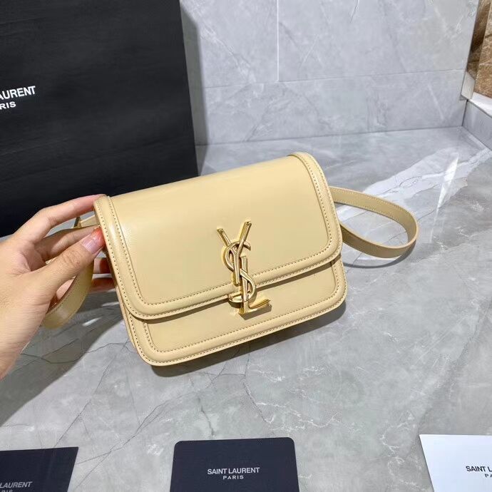 SOLFERINO SMALL SATCHEL IN BOX SAINT LAURENT LEATHER 63430 Beige