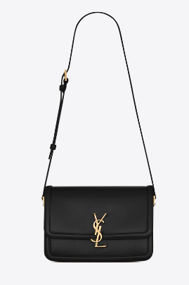 SOLFERINO MEDIUM SATCHEL IN BOX SAINT LAURENT LEATHER Y63435 black