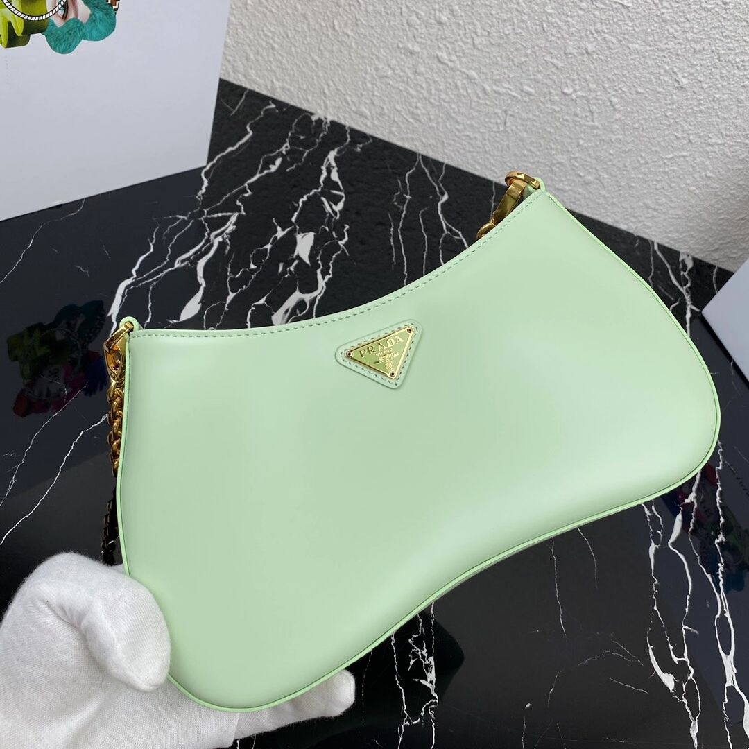Prada Saffiano leather shoulder bag 2BC148 green