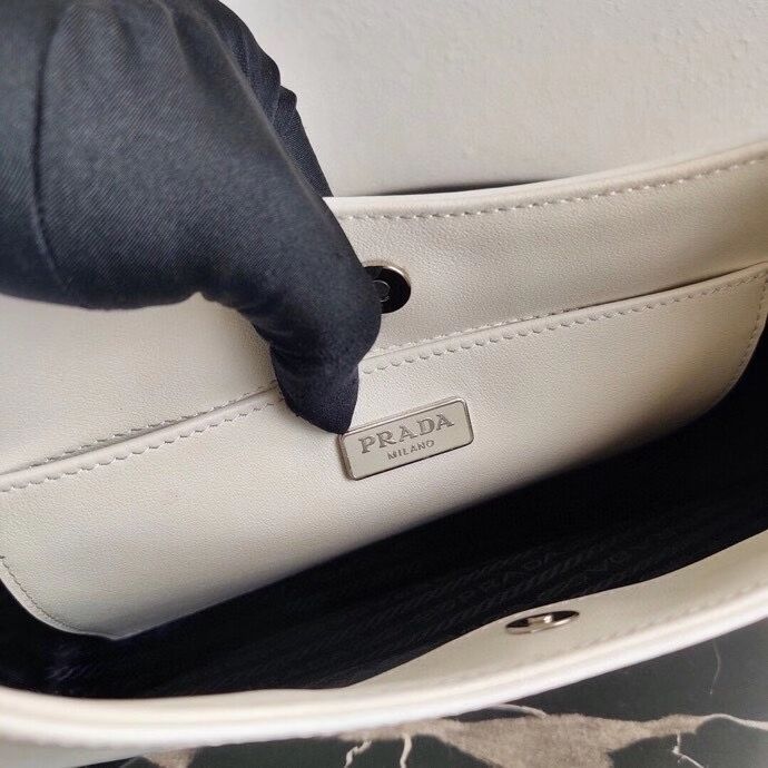 Prada Saffiano leather shoulder bag 2BC499 white