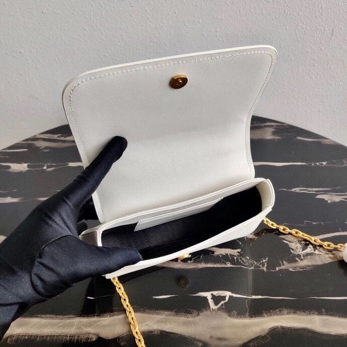 Prada Saffiano leather shoulder bag 2BD275 white