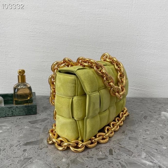 Bottega Veneta PADDED CASSETTE Velvet BAG 591971 Lemon