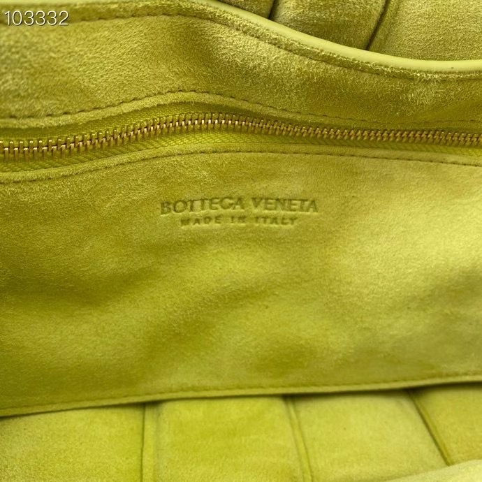 Bottega Veneta PADDED CASSETTE Velvet BAG 591971 Lemon