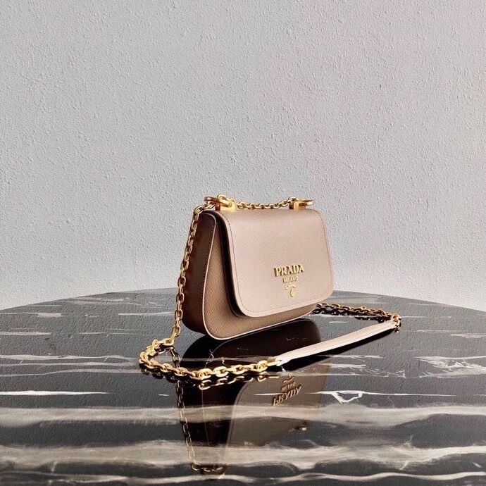 Prada Saffiano leather shoulder bag 2BD275 Biscuits