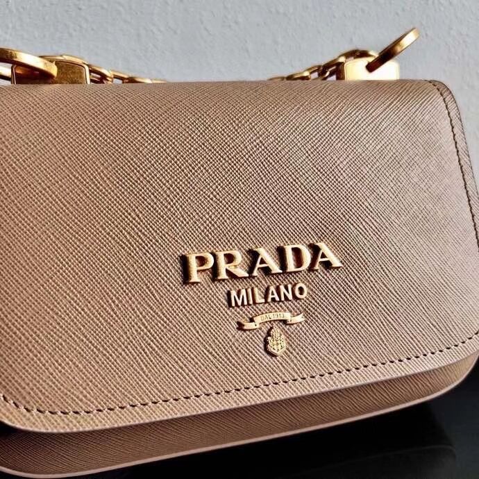 Prada Saffiano leather shoulder bag 2BD275 Biscuits