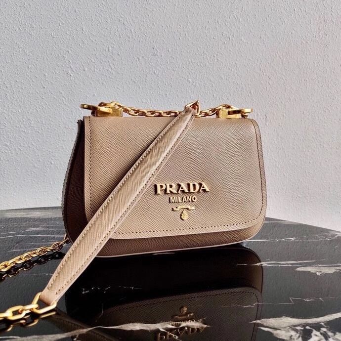 Prada Saffiano leather shoulder bag 2BD275 Biscuits