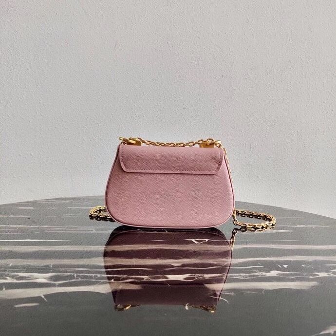 Prada Saffiano leather shoulder bag 2BD275 pink