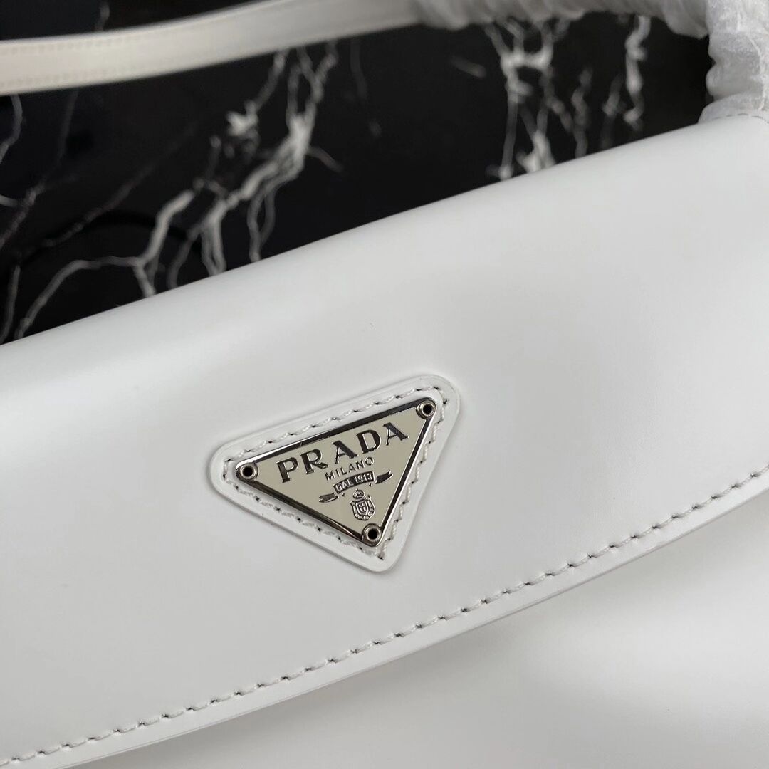 Prada Saffiano leather shoulder bag 2BD311 white