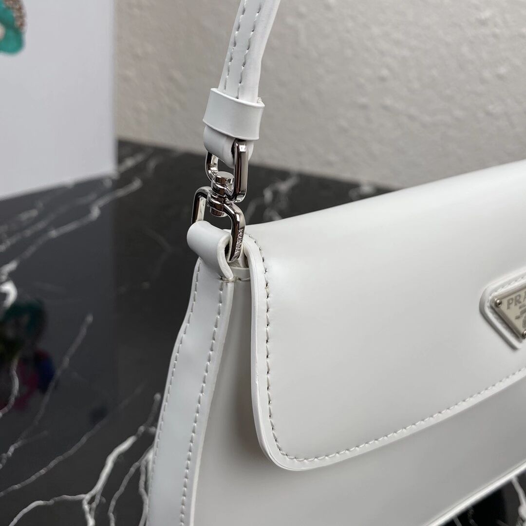 Prada Saffiano leather shoulder bag 2BD311 white