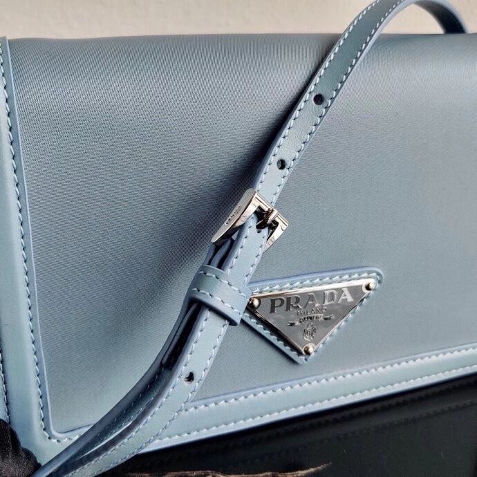 Prada Saffiano leather shoulder bag 2BP019 blue