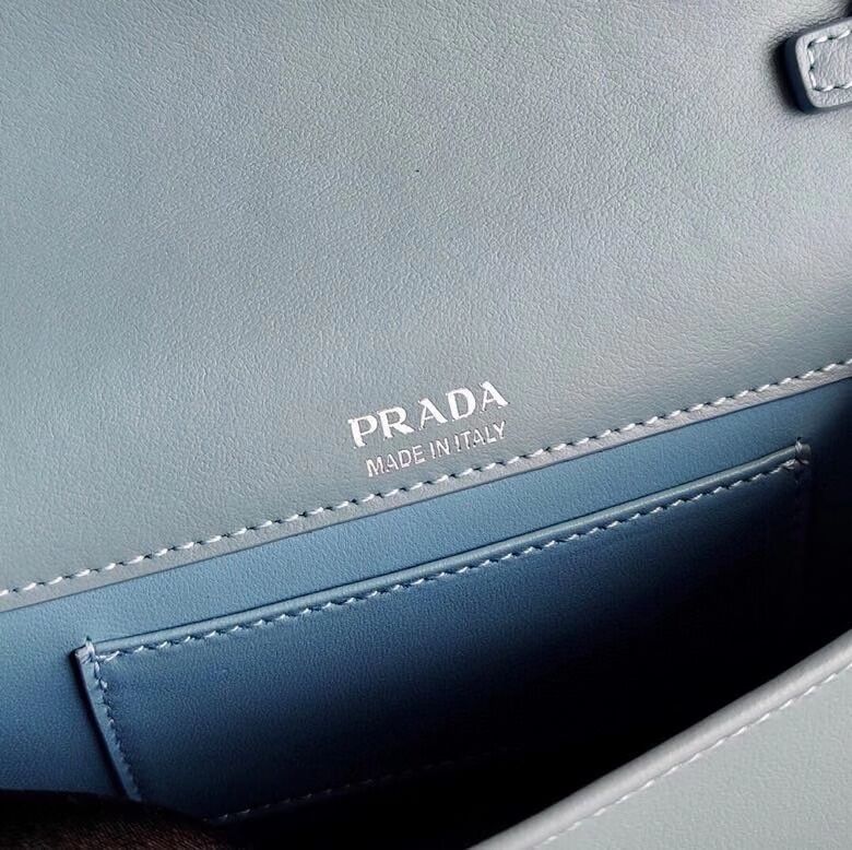 Prada Saffiano leather shoulder bag 2BP019 blue