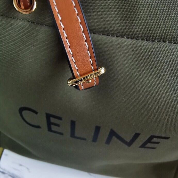 Celine Original Leather shopping Bag CL92172 blackish green