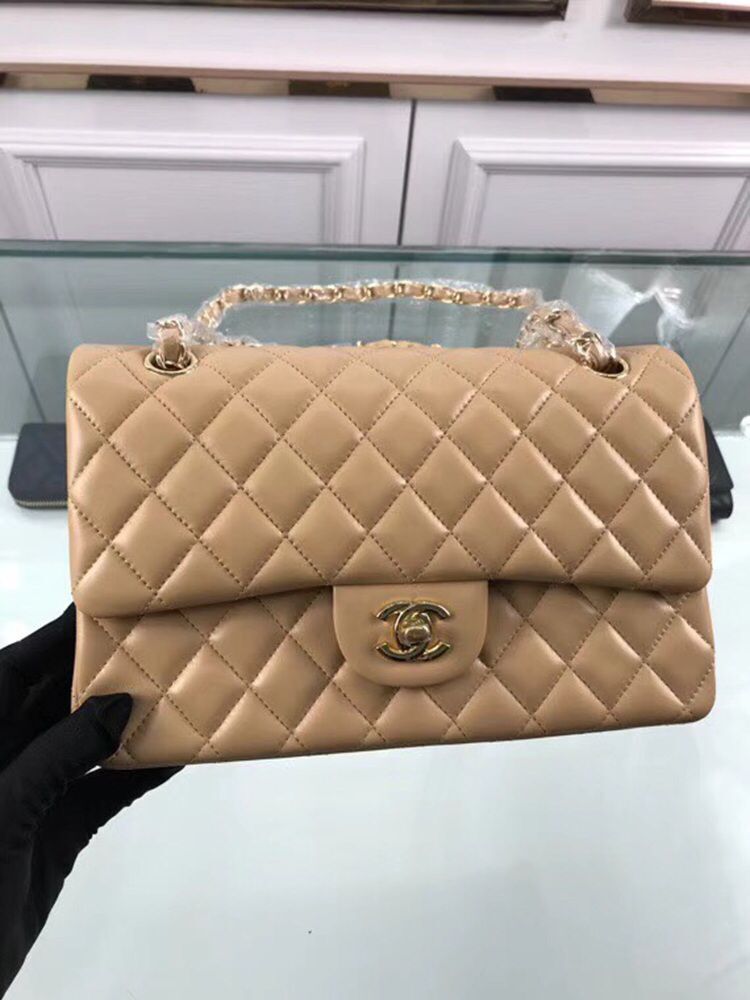 Chanel 2.55 Series Flap Bags Original A1112 Apricot