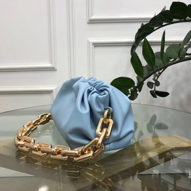 Bottega Veneta THE CHAIN POUCH 620230 LIGHT BLUE