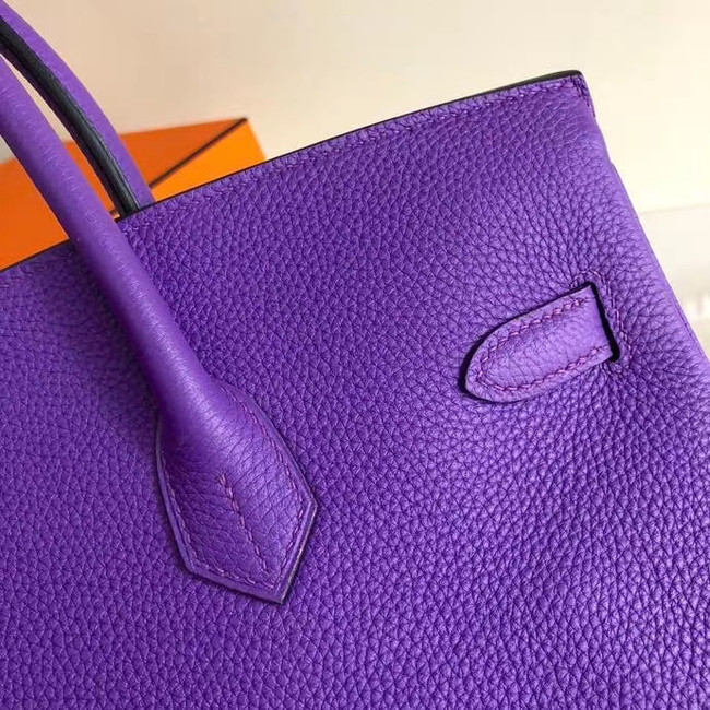 Hermes Birkin Bag Original Leather 35CM 17825 purple